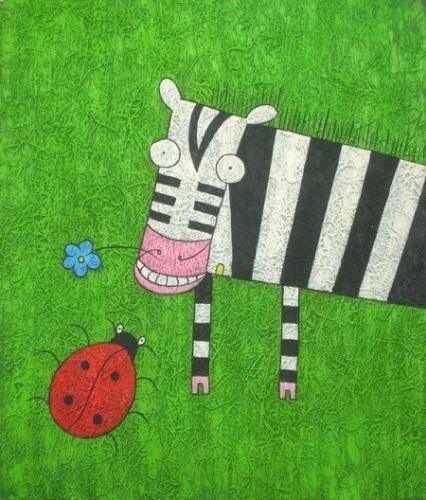 Zebra s beruškou