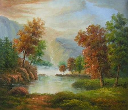 Krajina s řekou