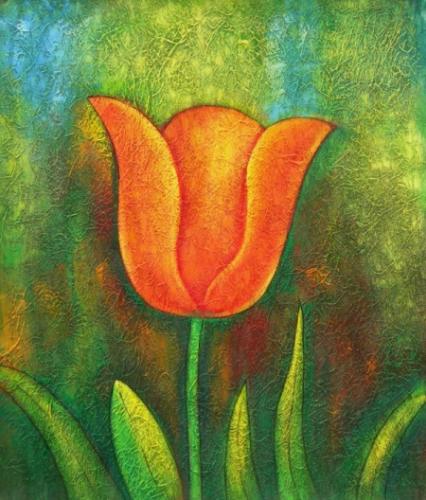 Červený tulipán