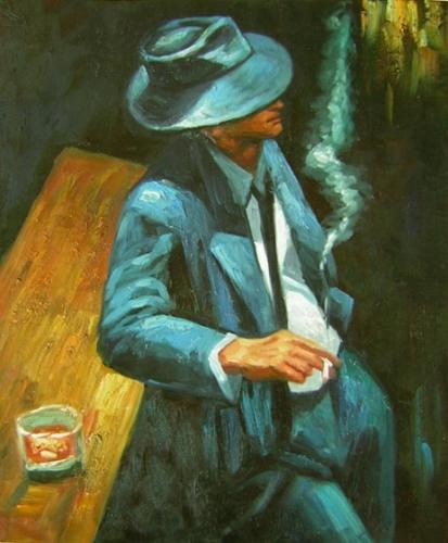 Muž u baru